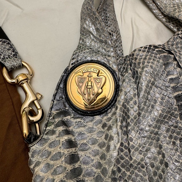 Gucci Authentic Vintage Large Python Hysteria Hobo Handbag with Crossbody strap - Picture 5 of 8